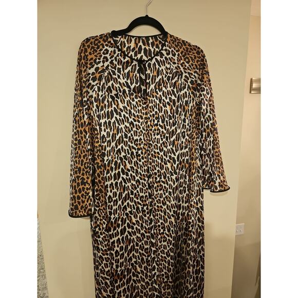 Vanity Fair Vintage Robe Nylon Animal Leopard Pattern - Picture 1 of 5